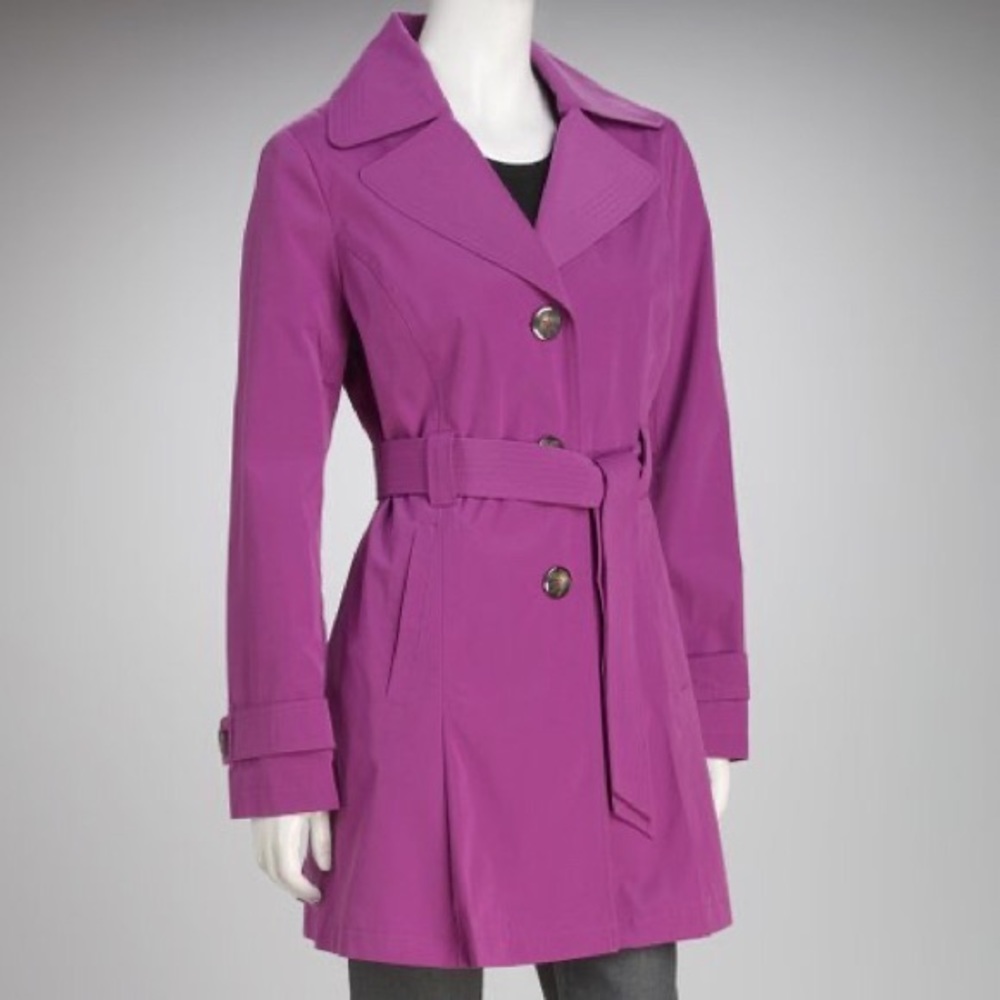 London Fog Magenta/Purple Trench Coat